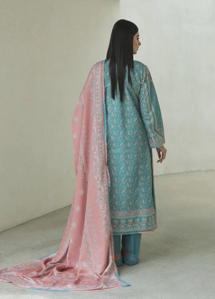 Tehzeeb By Aabyaan Embroidered Karandi Suits Unstitched 3 Piece ABY22T AK-10 Amal - Winter Collection