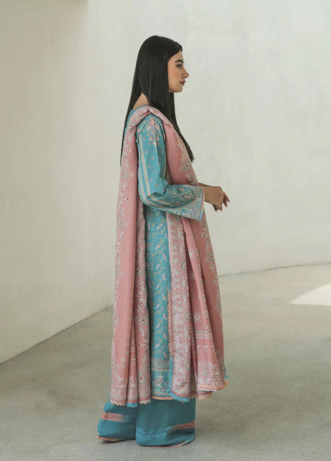 Tehzeeb By Aabyaan Embroidered Karandi Suits Unstitched 3 Piece ABY22T AK-10 Amal - Winter Collection