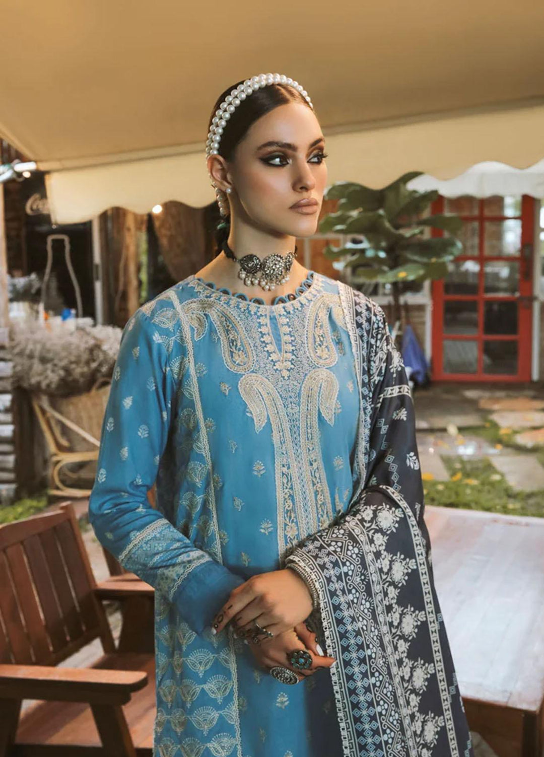 Tehzeeb By Aabyaan Embroidered Karandi Suits Unstitched 3 Piece ABY22T AK-11 Narina - Winter Collection