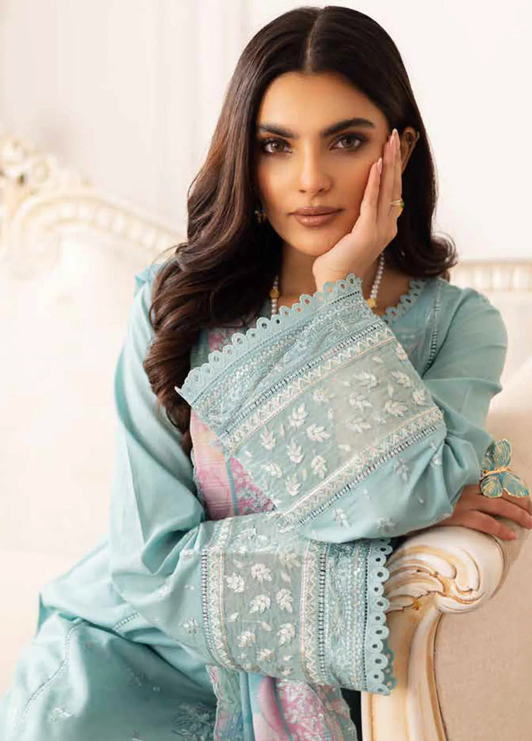 Tehzeeb by Riaz Arts 3 piece Lawn Suit Unstitched RA25TU TL-433 - Summer Collection