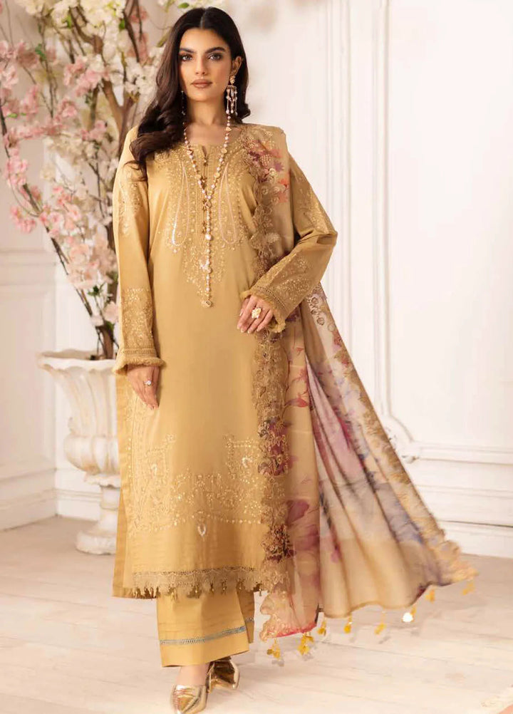 Tehzeeb by Riaz Arts 3 piece Lawn Suit Unstitched RA25TU TL-435 - Summer Collection