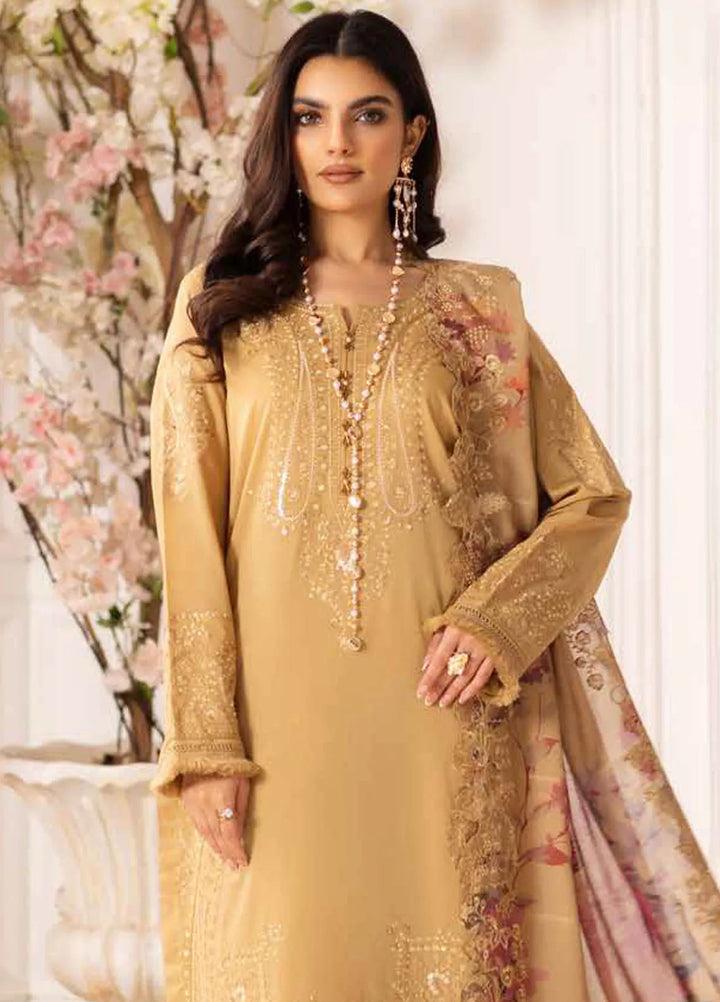 Tehzeeb by Riaz Arts 3 piece Lawn Suit Unstitched RA25TU TL-435 - Summer Collection