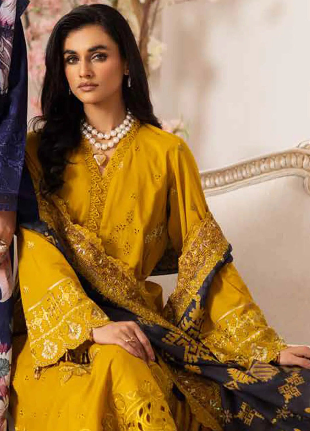 Tehzeeb by Riaz Arts 3 piece Lawn Suit Unstitched RA25TU TL-436 - Summer Collection