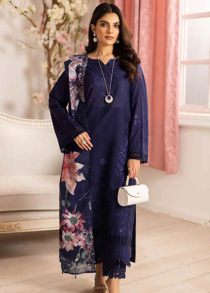 Tehzeeb by Riaz Arts 3 piece Lawn Suit Unstitched RA25TU TL-437 - Summer Collection