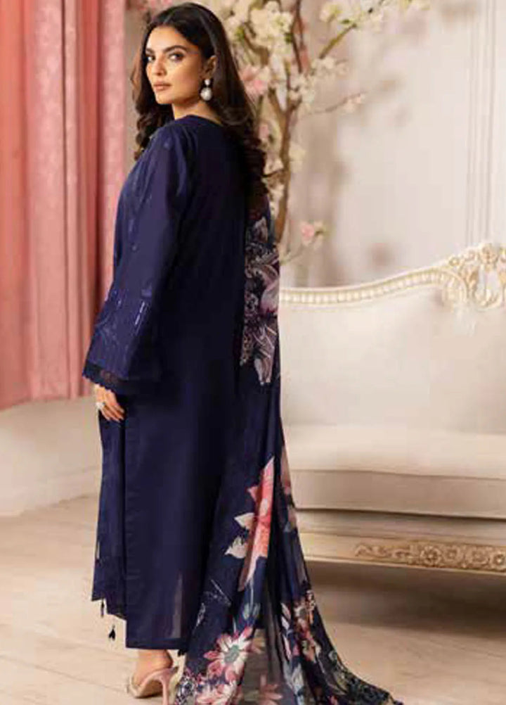 Tehzeeb by Riaz Arts 3 piece Lawn Suit Unstitched RA25TU TL-437 - Summer Collection