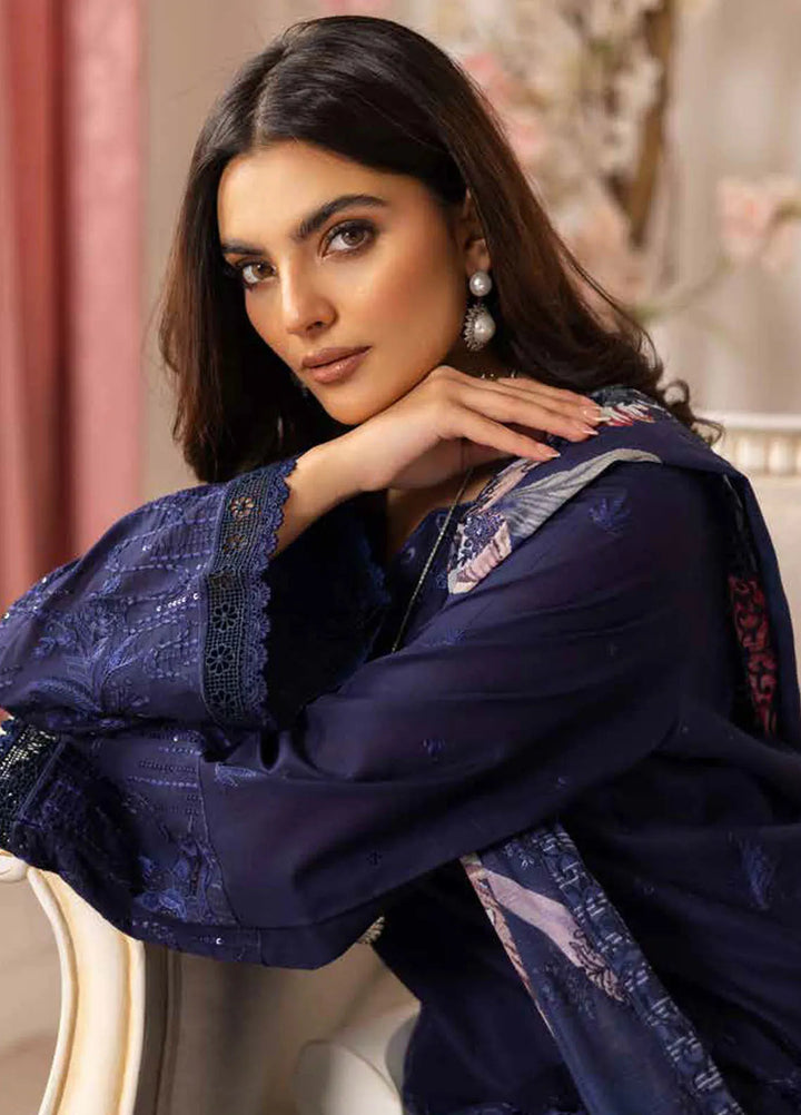Tehzeeb by Riaz Arts 3 piece Lawn Suit Unstitched RA25TU TL-437 - Summer Collection