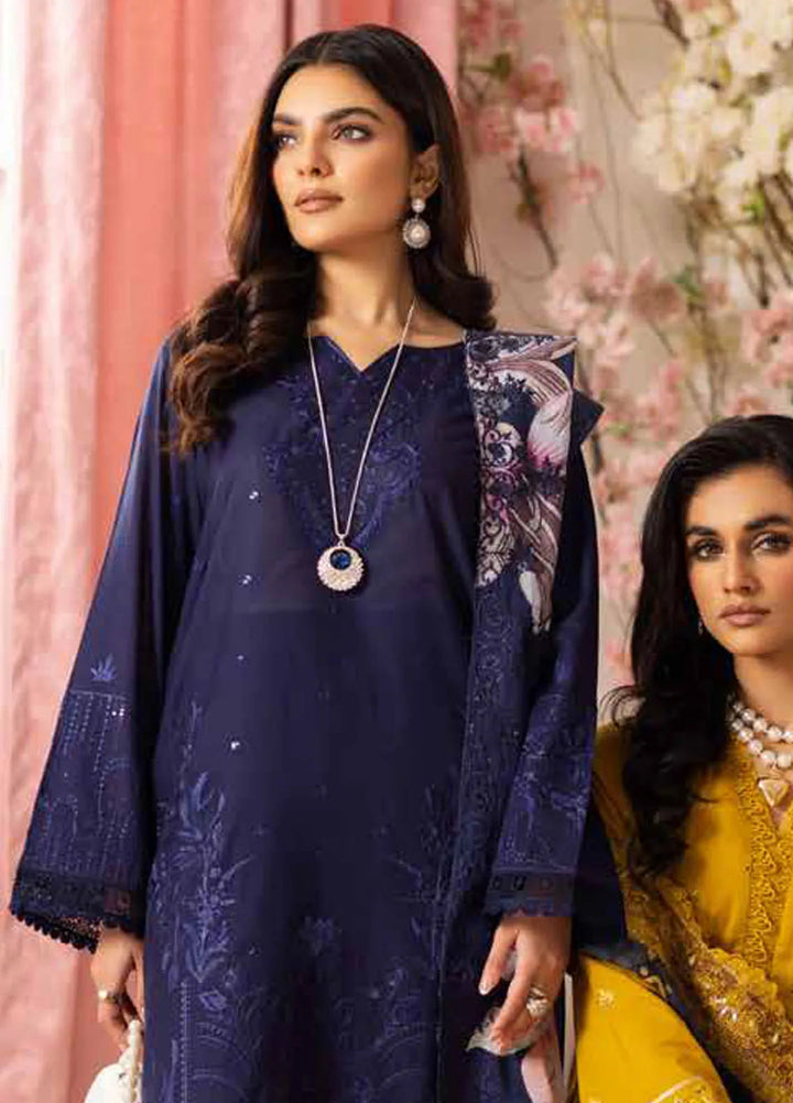 Tehzeeb by Riaz Arts 3 piece Lawn Suit Unstitched RA25TU TL-437 - Summer Collection