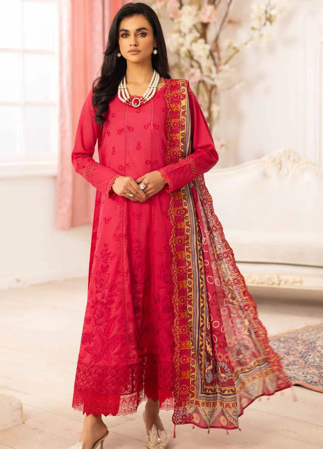 Tehzeeb by Riaz Arts 3 piece Lawn Suit Unstitched RA25TU TL-438 - Summer Collection