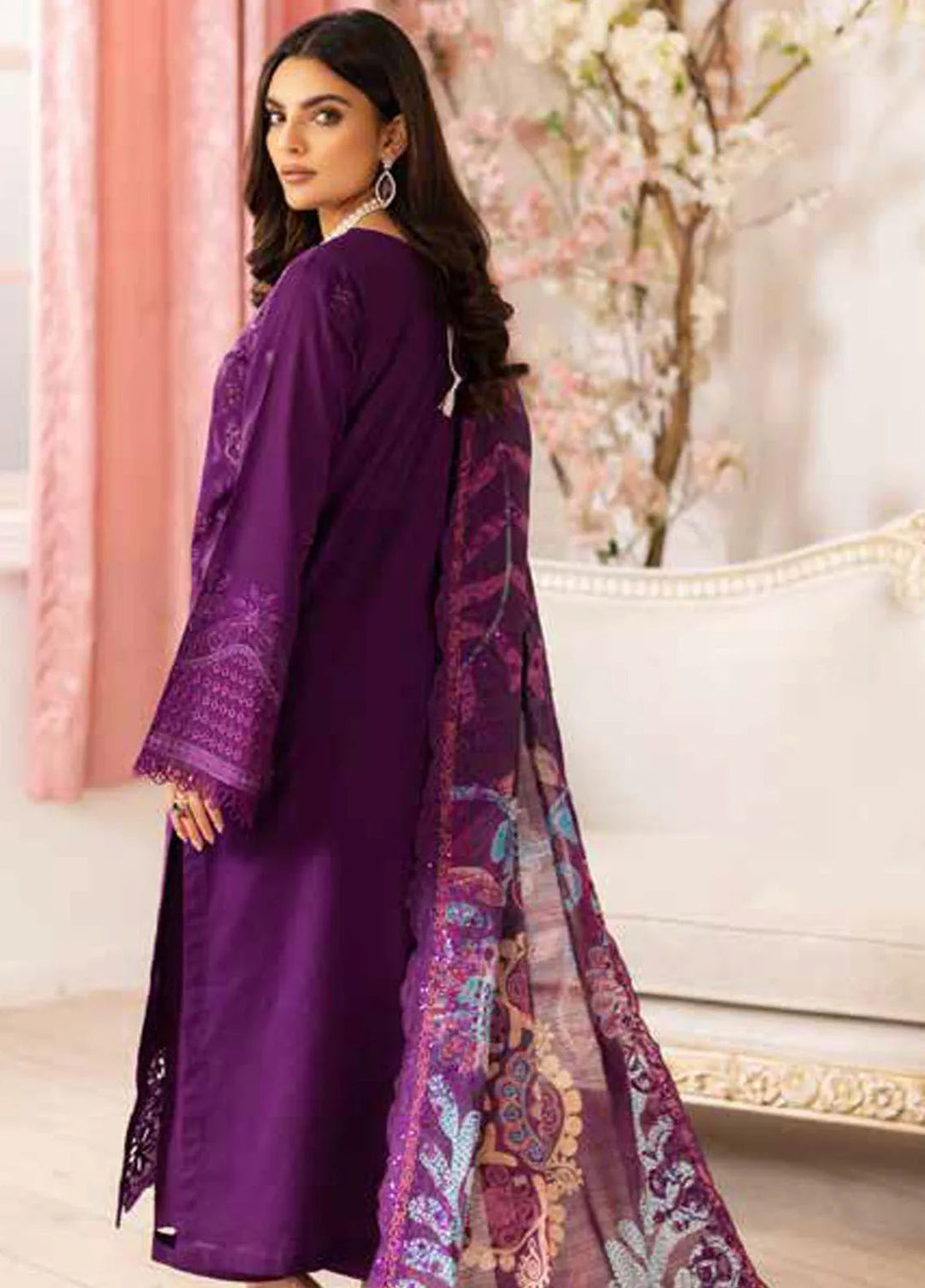 Tehzeeb by Riaz Arts 3 piece Lawn Suit Unstitched RA25TU TL-439 - Summer Collection