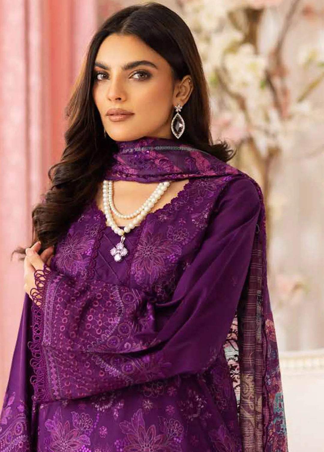 Tehzeeb by Riaz Arts 3 piece Lawn Suit Unstitched RA25TU TL-439 - Summer Collection