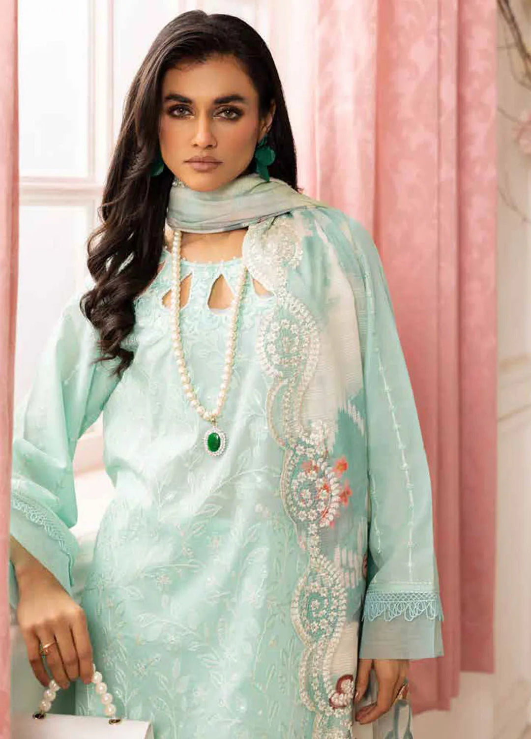 Tehzeeb by Riaz Arts 3 piece Lawn Suit Unstitched RA25TU TL-440 - Summer Collection