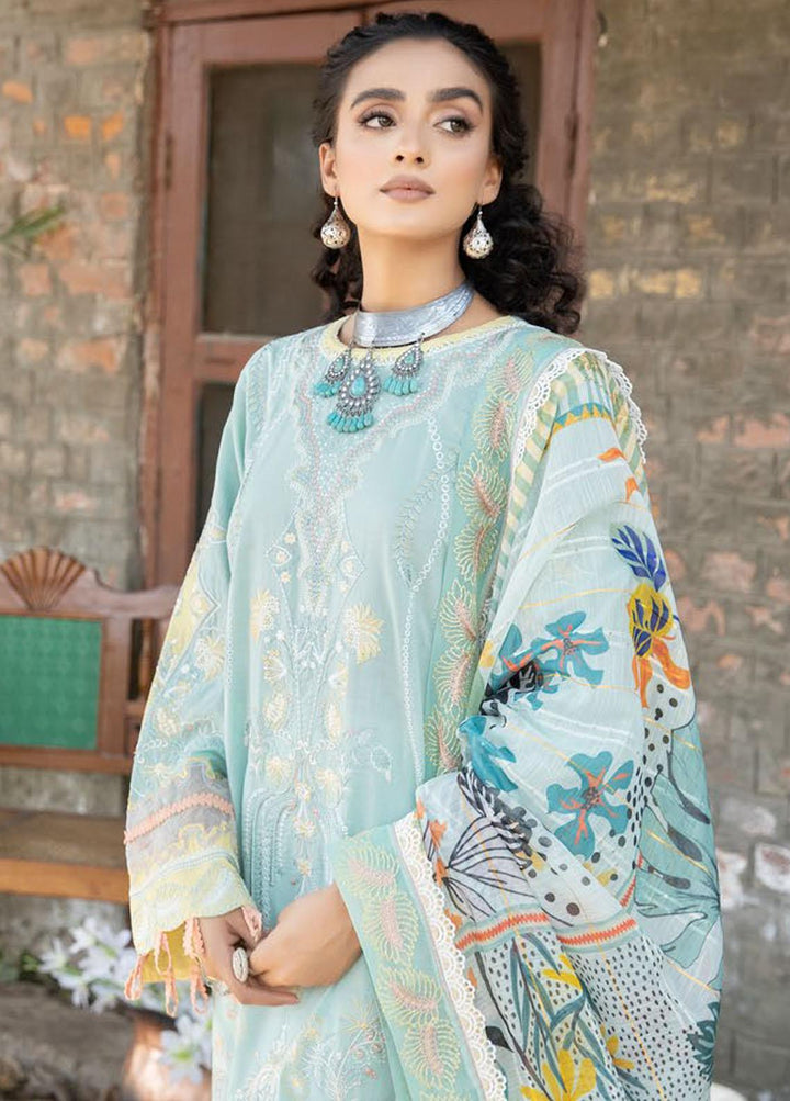 Tehzeeb By Riaz Arts Embroidered Lawn Suits Unstitched 3 Piece RA23T TL-39 - Summer Collection