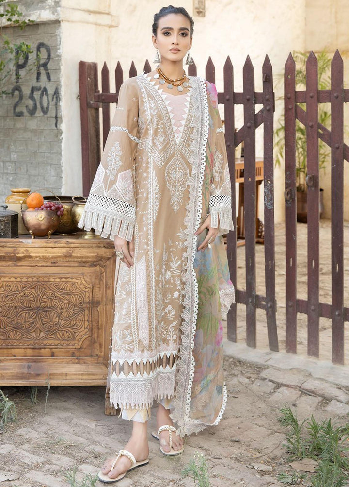 Tehzeeb By Riaz Arts Embroidered Lawn Suits Unstitched 3 Piece RA23T TL-42 - Summer Collection