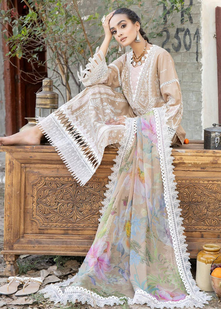 Tehzeeb By Riaz Arts Embroidered Lawn Suits Unstitched 3 Piece RA23T TL-42 - Summer Collection
