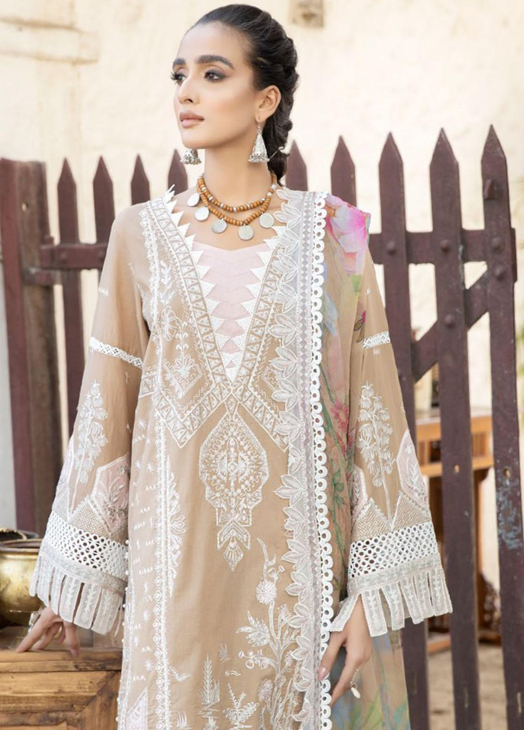 Tehzeeb By Riaz Arts Embroidered Lawn Suits Unstitched 3 Piece RA23T TL-42 - Summer Collection