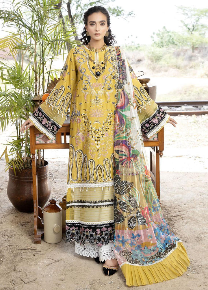 Tehzeeb By Riaz Arts Embroidered Lawn Suits Unstitched 3 Piece RA23T TL-43 - Summer Collection