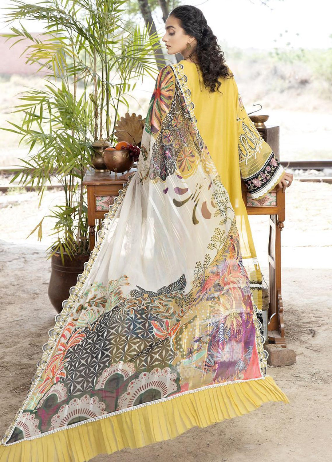 Tehzeeb By Riaz Arts Embroidered Lawn Suits Unstitched 3 Piece RA23T TL-43 - Summer Collection