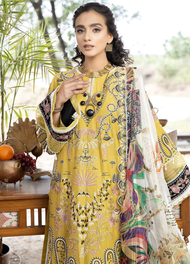 Tehzeeb By Riaz Arts Embroidered Lawn Suits Unstitched 3 Piece RA23T TL-43 - Summer Collection