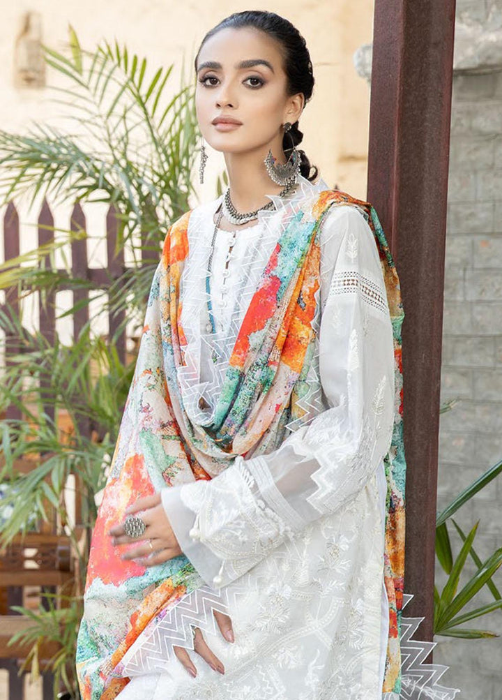 Tehzeeb By Riaz Arts Embroidered Lawn Suits Unstitched 3 Piece RA23T TL-44 - Summer Collection