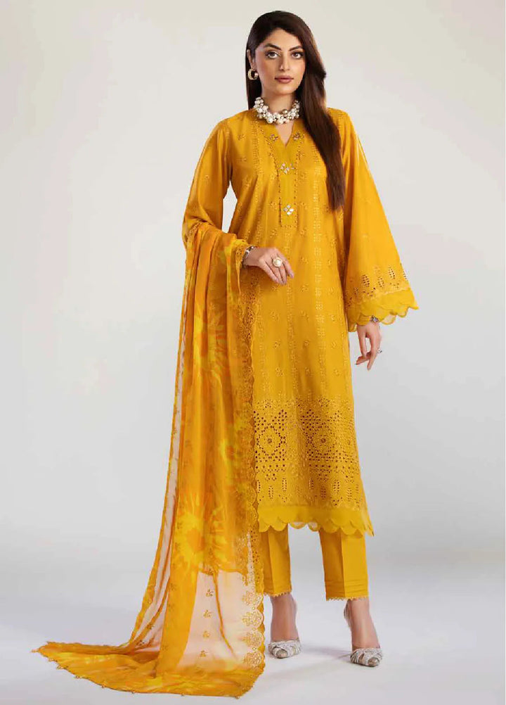 Tehzeeb By Riaz Arts Chikankari Lawn Suit Unstitched 3 Piece RA24T TL-245 - Summer Collection