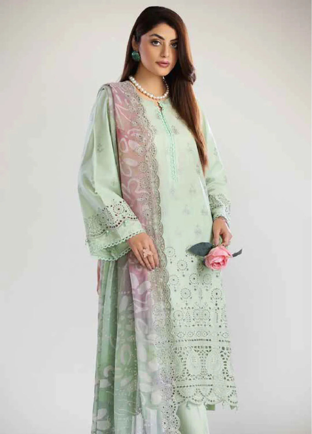 Tehzeeb By Riaz Arts Chikankari Lawn Suit Unstitched 3 Piece RA24T TL-246 - Summer Collection