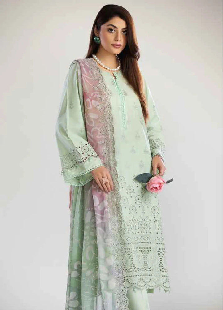 Tehzeeb By Riaz Arts Chikankari Lawn Suit Unstitched 3 Piece RA24T TL-246 - Summer Collection