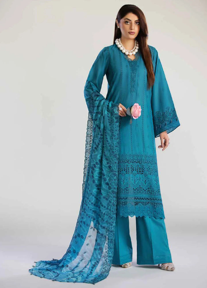 Tehzeeb By Riaz Arts Chikankari Lawn Suit Unstitched 3 Piece RA24T TL-247 - Summer Collection