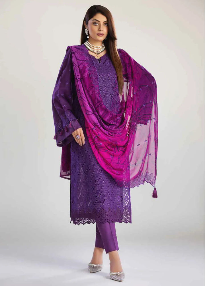 Tehzeeb By Riaz Arts Chikankari Lawn Suit Unstitched 3 Piece RA24T TL-248 - Summer Collection