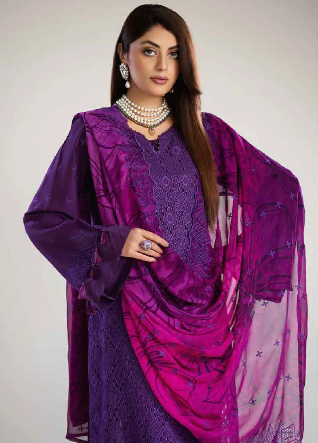 Tehzeeb By Riaz Arts Chikankari Lawn Suit Unstitched 3 Piece RA24T TL-248 - Summer Collection