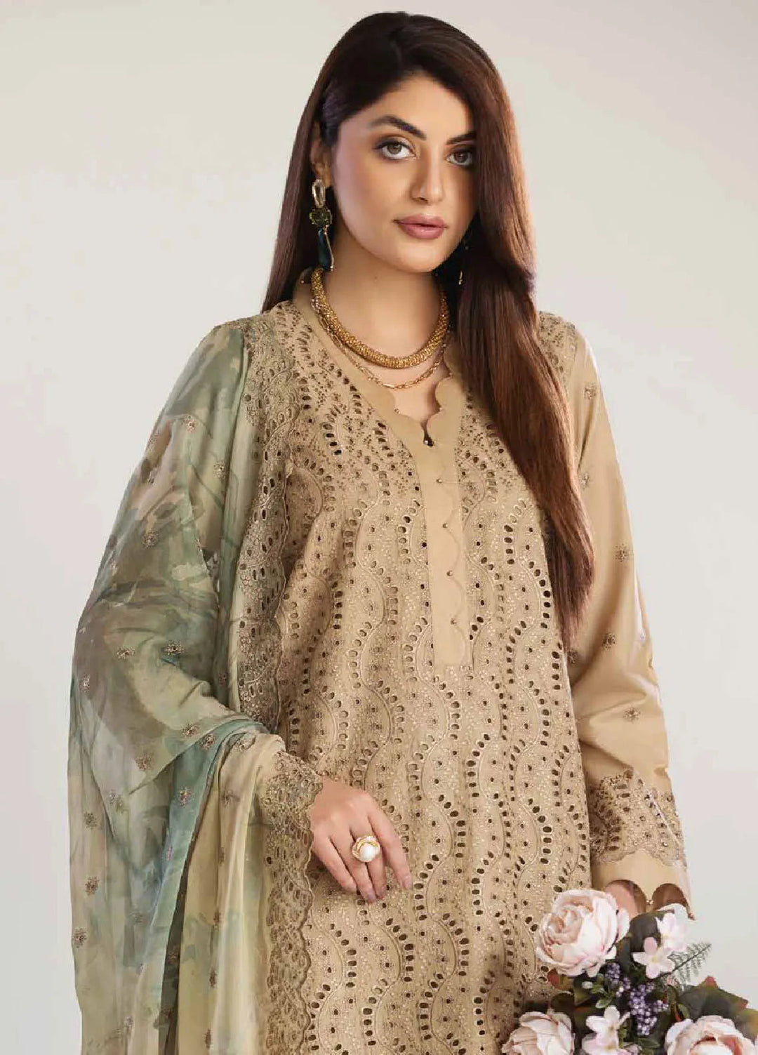 Tehzeeb By Riaz Arts Chikankari Lawn Suit Unstitched 3 Piece RA24T TL-249 - Summer Collection