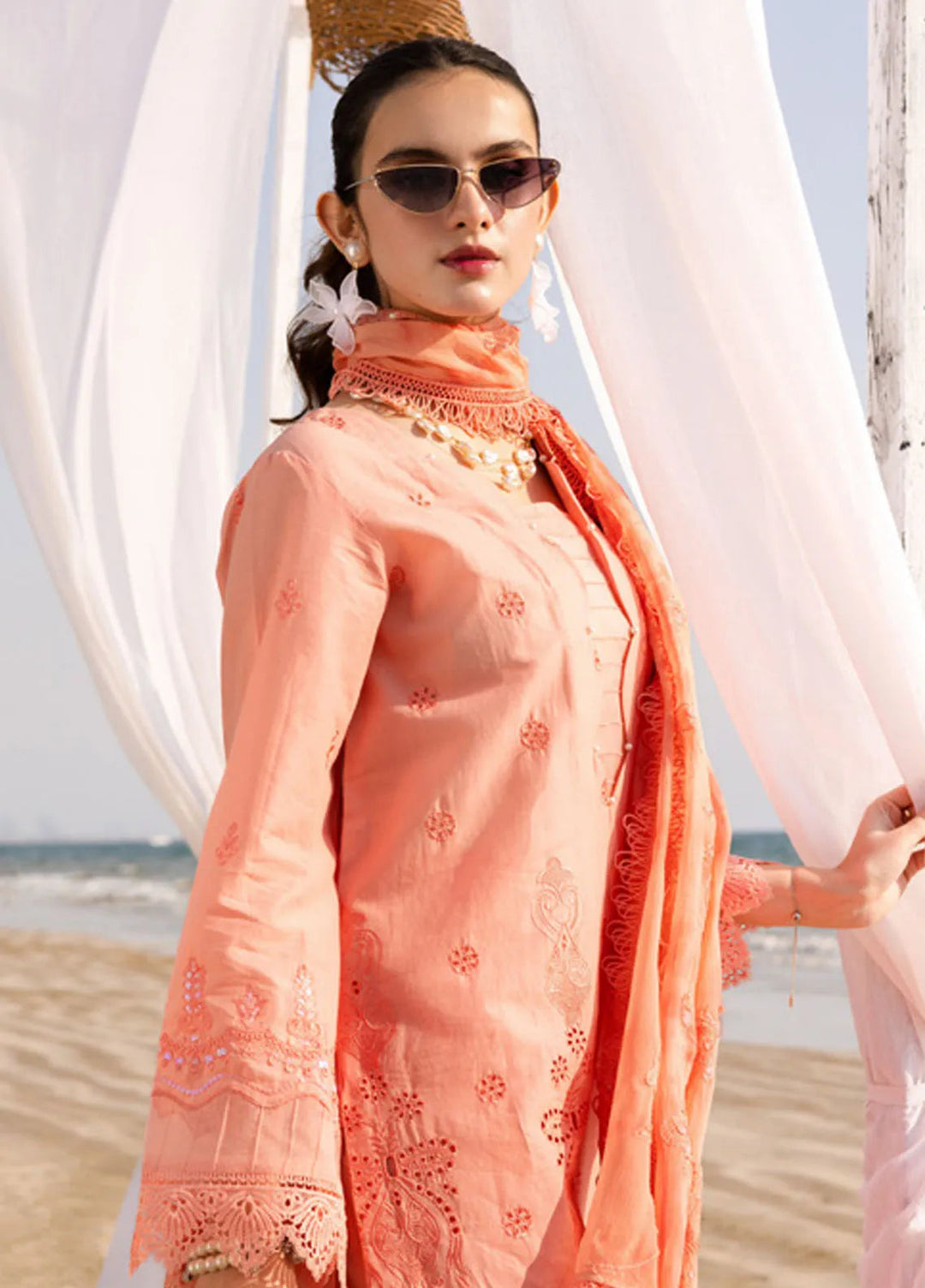 Tehzeeb by Riaz Arts Chikankari Lawn Suits Unstitched 3 Piece RA25TCL TL-426 - Summer Collection