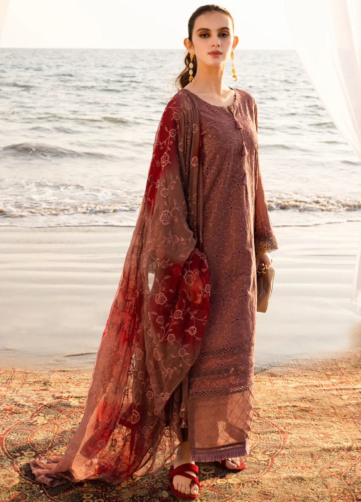 Tehzeeb by Riaz Arts Chikankari Lawn Suits Unstitched 3 Piece RA25TCL TL-428 - Summer Collection