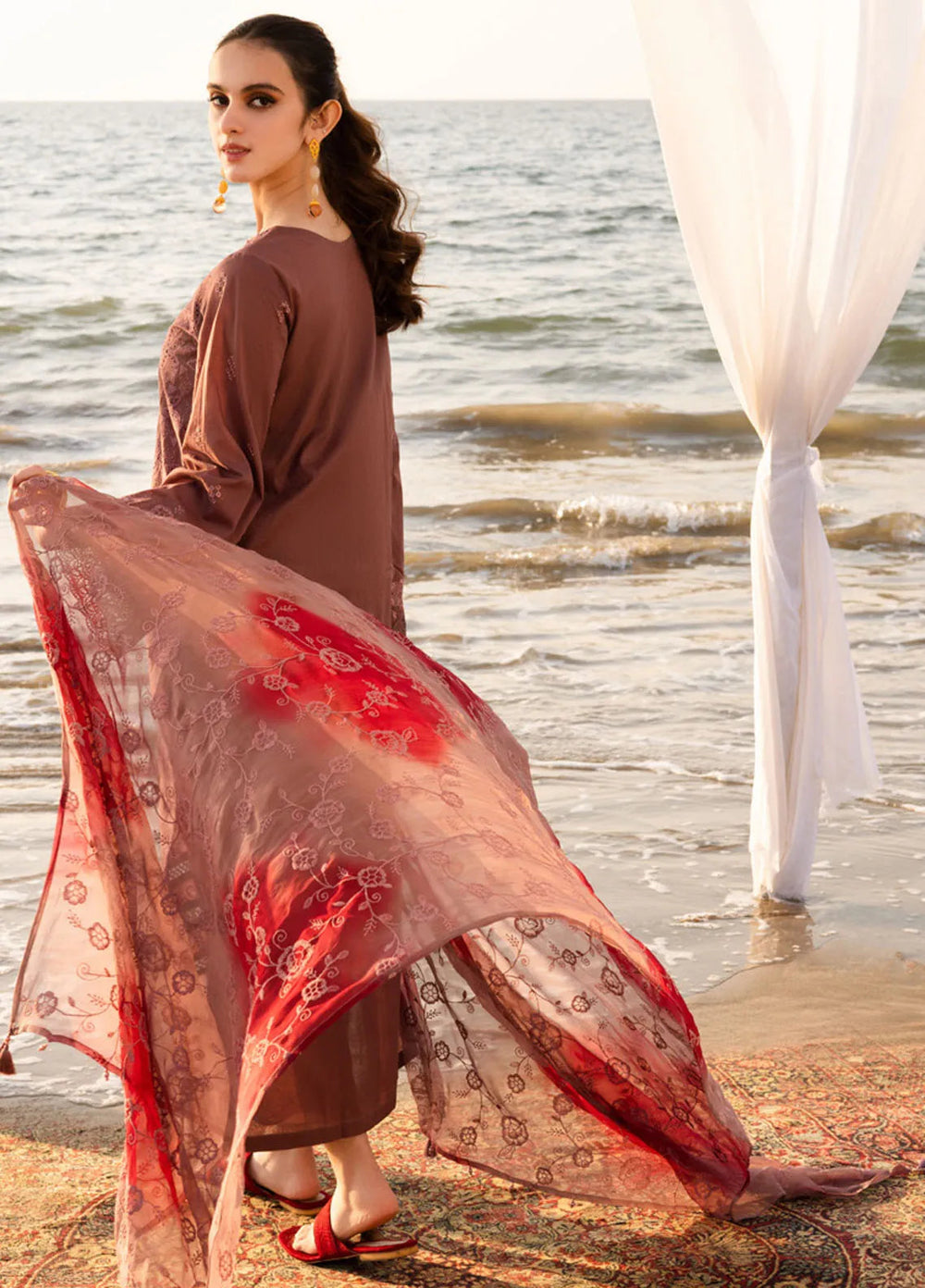 Tehzeeb by Riaz Arts Chikankari Lawn Suits Unstitched 3 Piece RA25TCL TL-428 - Summer Collection