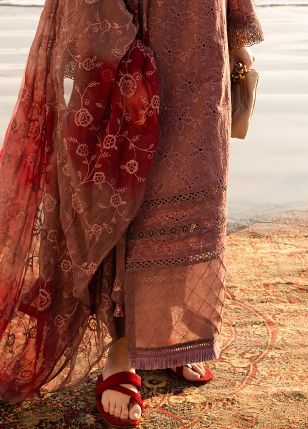 Tehzeeb by Riaz Arts Chikankari Lawn Suits Unstitched 3 Piece RA25TCL TL-428 - Summer Collection