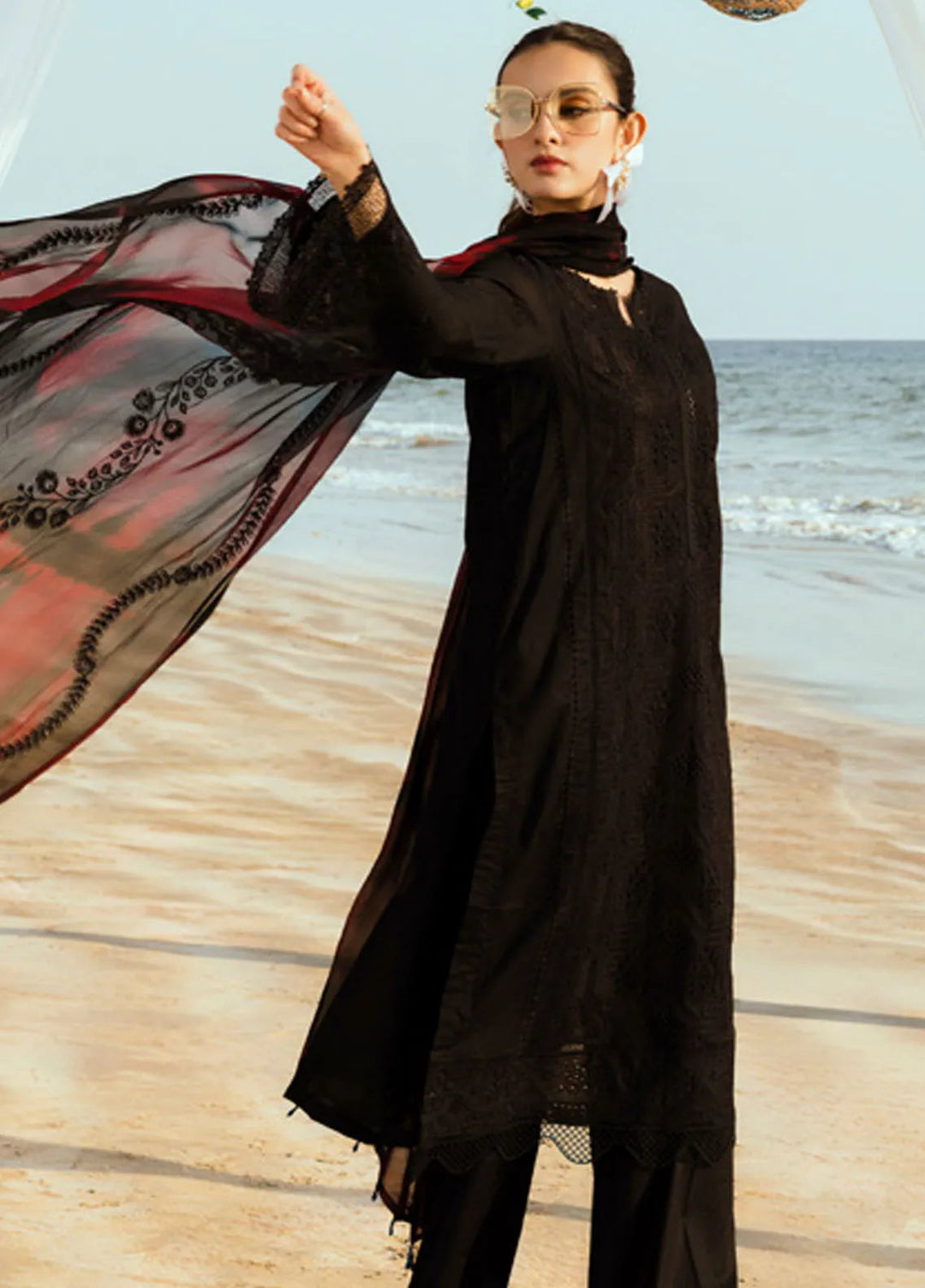 Tehzeeb by Riaz Arts Chikankari Lawn Suits Unstitched 3 Piece RA25TCL TL-429 - Summer Collection