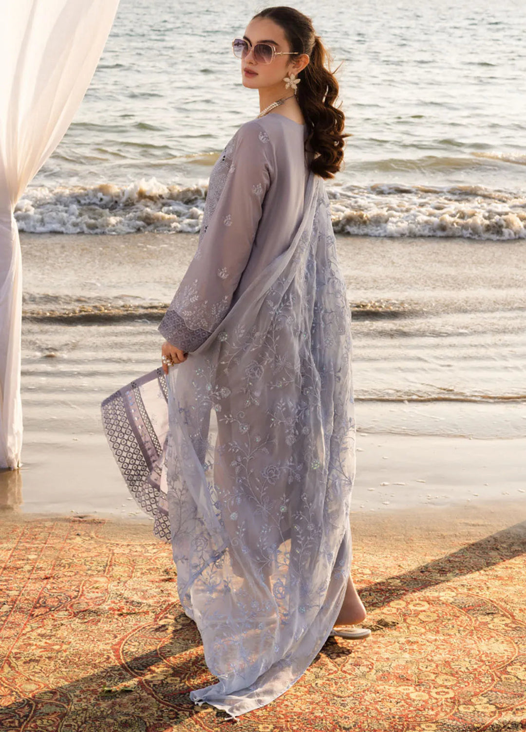 Tehzeeb by Riaz Arts Chikankari Lawn Suits Unstitched 3 Piece RA25TCL TL-431 - Summer Collection