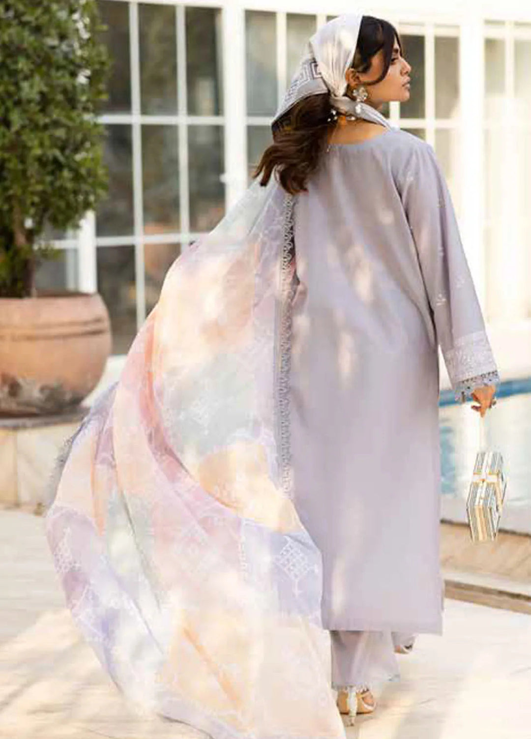 Tehzeeb by Riaz Arts Chikankari Lawn Suits Unstitched 3 Piece RA25TEC TL-441 - Summer Collection