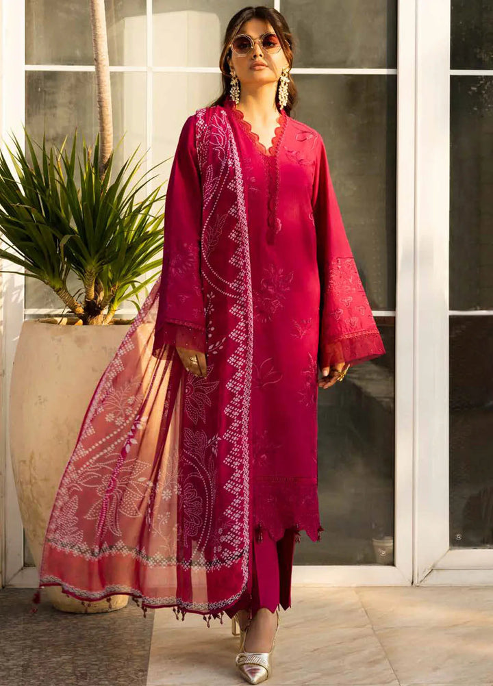 Tehzeeb by Riaz Arts Chikankari Lawn Suits Unstitched 3 Piece RA25TEC TL-442 - Summer Collection