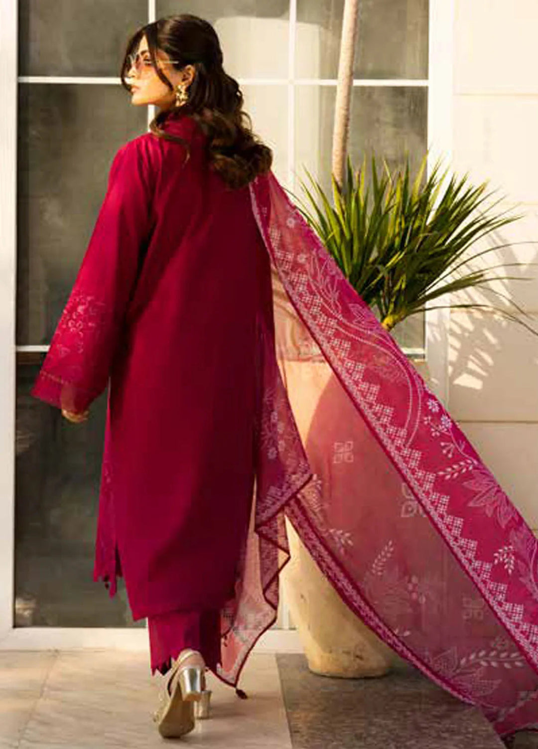 Tehzeeb by Riaz Arts Chikankari Lawn Suits Unstitched 3 Piece RA25TEC TL-442 - Summer Collection