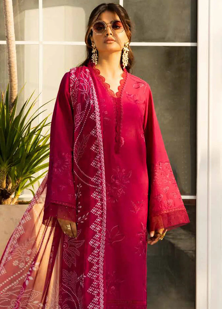 Tehzeeb by Riaz Arts Chikankari Lawn Suits Unstitched 3 Piece RA25TEC TL-442 - Summer Collection