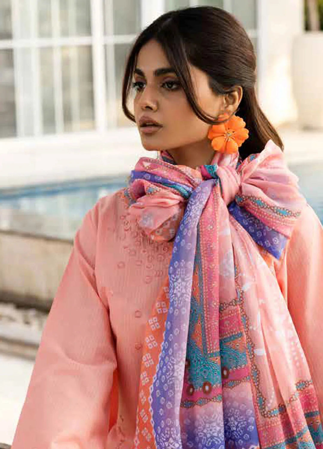 Tehzeeb by Riaz Arts Chikankari Lawn Suits Unstitched 3 Piece RA25TEC TL-444 - Summer Collection