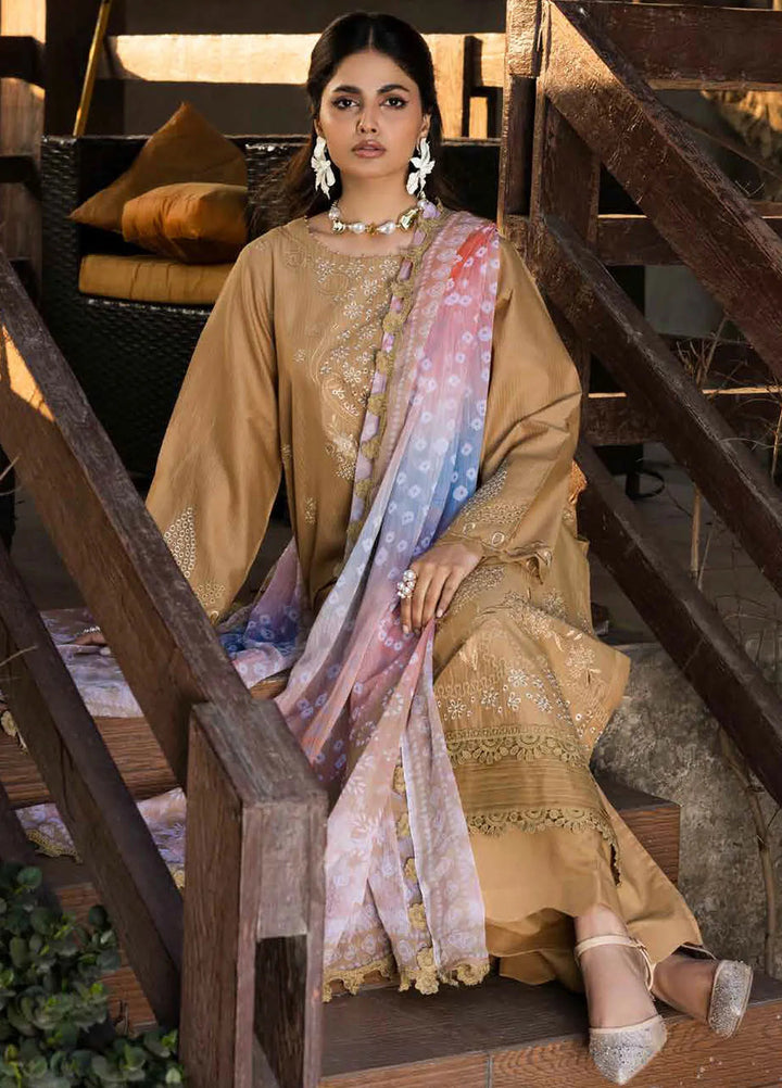 Tehzeeb by Riaz Arts Chikankari Lawn Suits Unstitched 3 Piece RA25TEC TL-445 - Summer Collection