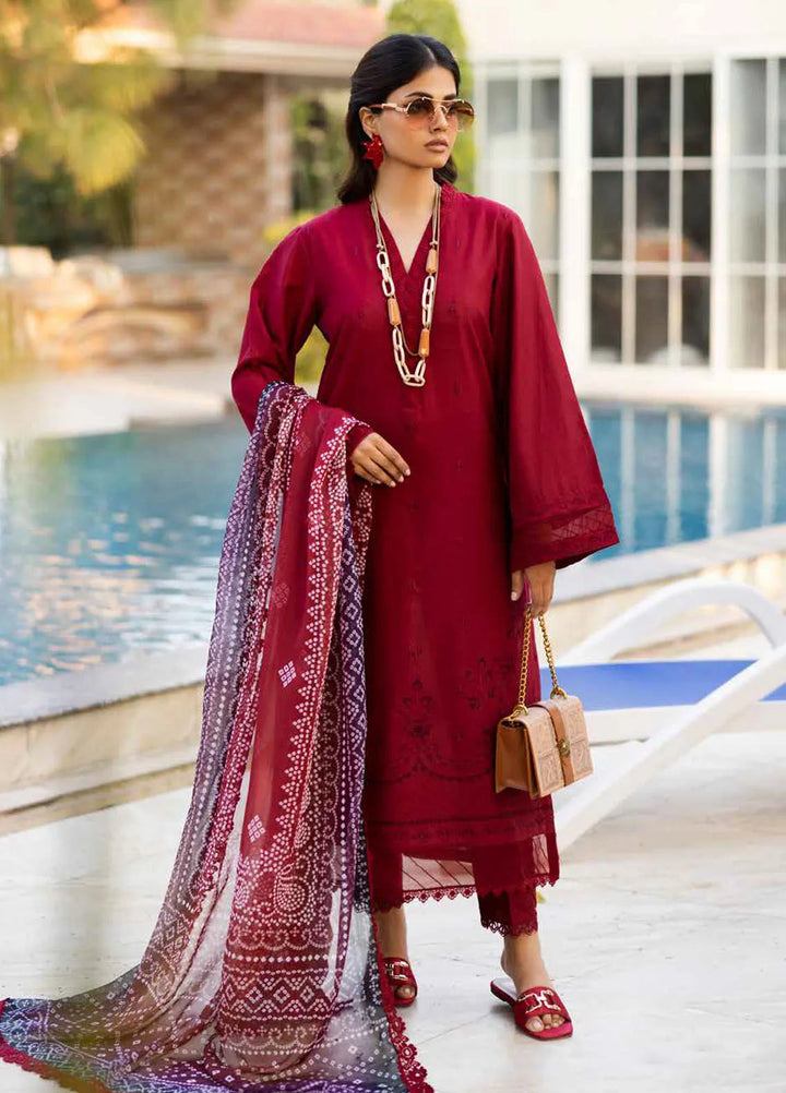 Tehzeeb by Riaz Arts Chikankari Lawn Suits Unstitched 3 Piece RA25TEC TL-446 - Summer Collection