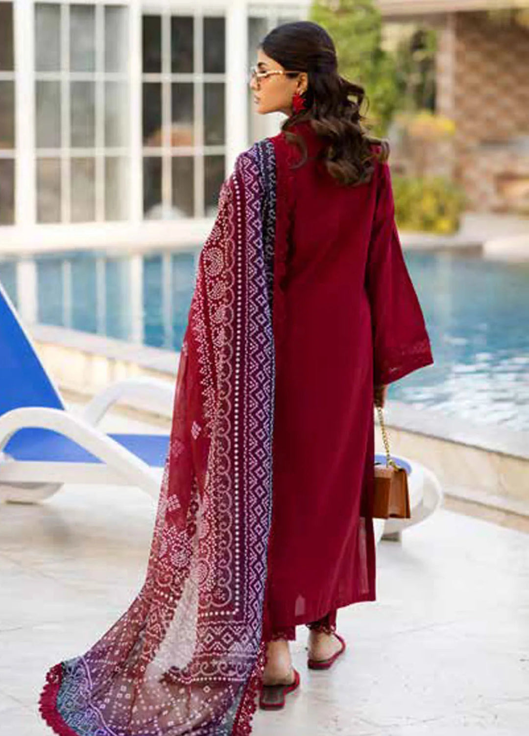 Tehzeeb by Riaz Arts Chikankari Lawn Suits Unstitched 3 Piece RA25TEC TL-446 - Summer Collection