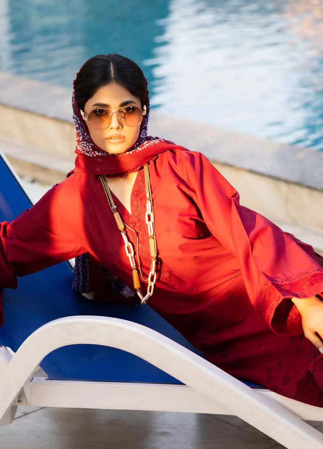 Tehzeeb by Riaz Arts Chikankari Lawn Suits Unstitched 3 Piece RA25TEC TL-446 - Summer Collection