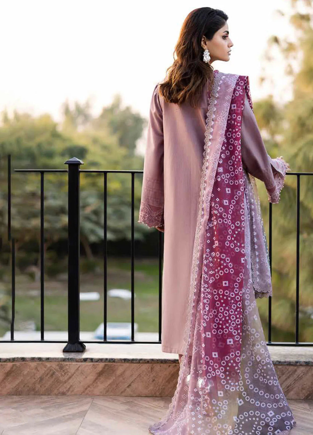 Tehzeeb by Riaz Arts Chikankari Lawn Suits Unstitched 3 Piece RA25TEC TL-447 - Summer Collection