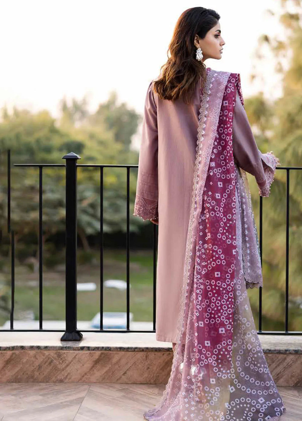 Tehzeeb by Riaz Arts Chikankari Lawn Suits Unstitched 3 Piece RA25TEC TL-447 - Summer Collection