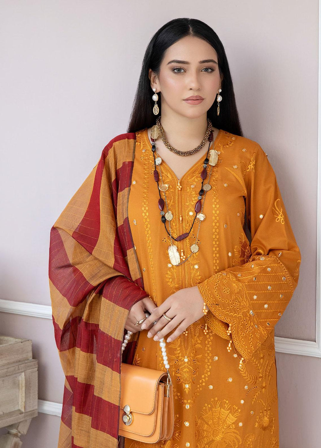 Tehzeeb By Riaz Arts Embroidered Lawn Suits Unstitched 3 Piece RA23-T3 TL-16 - Summer Collection