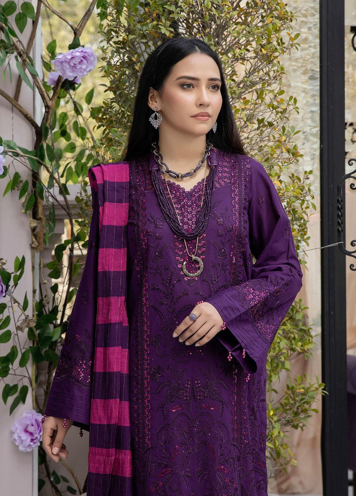 Tehzeeb By Riaz Arts Embroidered Lawn Suits Unstitched 3 Piece RA23-T3 TL-17 - Summer Collection