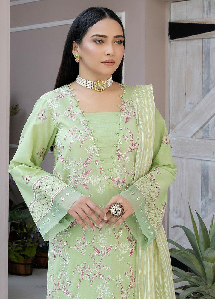 Tehzeeb By Riaz Arts Embroidered Lawn Suits Unstitched 3 Piece RA23-T3 TL-18 - Summer Collection